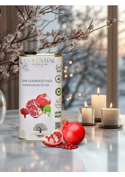 Nar Çekirdeği Yağı 1 Lt - Soğuk Sıkım, Saf & Doğal Ürün