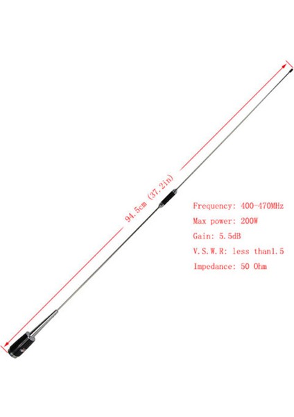 Yeni Gümüş Uhf 400-470 Mhz 200W 5.5db Sl-16 PL-259 Mobil Araç Radyo Anteninin Ayrıntıları (Yurt Dışından)