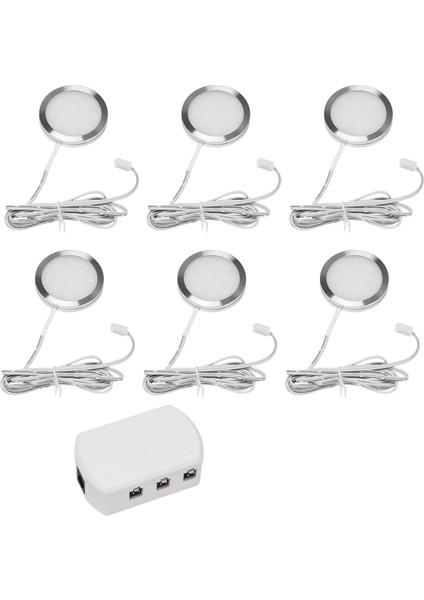 6 Adet DC12V 2.5W LED Aşağı Işık Kabin Tavan Lambası Karavan Kamp Arabası Rv Soğuk Beyaz Işık 6000K (Yurt Dışından)