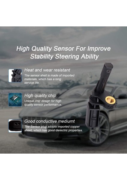Adet Abs Tekerlek Hız Sensörü Arka Sol ve Sağ WHT003858 WHT003859 -Audi A3 Tt Golf Jetta Passat Tiguan Seat Skoda Için (Yurt Dışından)