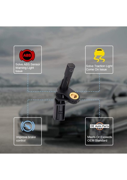 Adet Abs Tekerlek Hız Sensörü Arka Sol ve Sağ WHT003858 WHT003859 -Audi A3 Tt Golf Jetta Passat Tiguan Seat Skoda Için (Yurt Dışından)