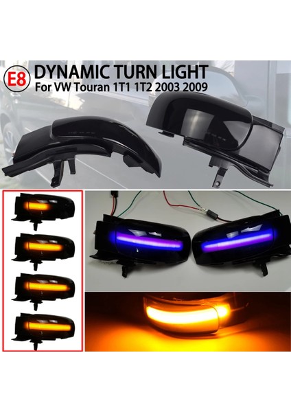 Araba LED Dönüş Sinyali Işık Dinamik Dikiz Aynası Gösterge Lambası Touran 2003-2010 Için (Yurt Dışından)