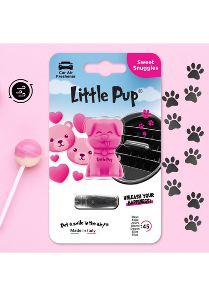 Little Pup Tatlı Araç Kokusu (Sweet Snuggles) -45 Gün -Oto Kokusu Kalıcı Klima Parfüm