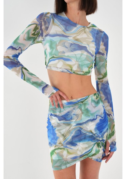 Tül Detaylı Crop TAKIM(A23-10147) fırsatları