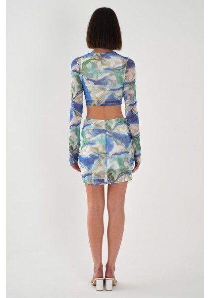 Tül Detaylı Crop TAKIM(A23-10147) indirimleri