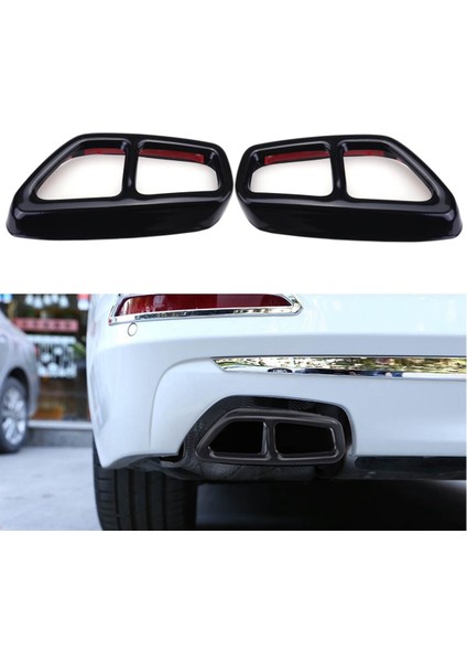 Paslanmaz Çelik Araba Arka Çift Egzoz Susturucu Boru Kapağı Trim Egzoz Susturucu Paneli-Bmw 5 Serisi G30 G31 2017 2018 (Yurt Dışından) fırsatları