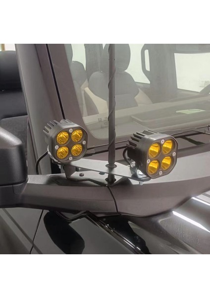 Çift Lamba Yan Sütun Montaj Braketleri Çalışma Işığı Montaj Tutucu Desteği Ford Bronco 2021 2022 2023 Aksesuarları (Yurt Dışından)