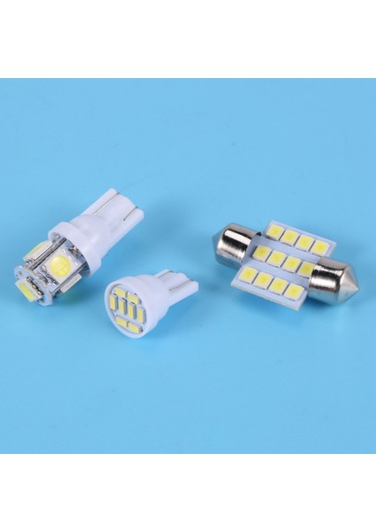 11 Adet Beyaz LED Işıklar Iç T10 ve 31MM Harita Dome Plaka Lambası (Yurt Dışından)