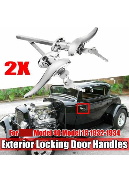 Adet Araba Kapı Dış Kilitleme Kolları Ford 1932 Için Eşleşen Kılıtler 3-Pencere Coupe Ford 1933 1934 Binek Araba (Yurt Dışından)