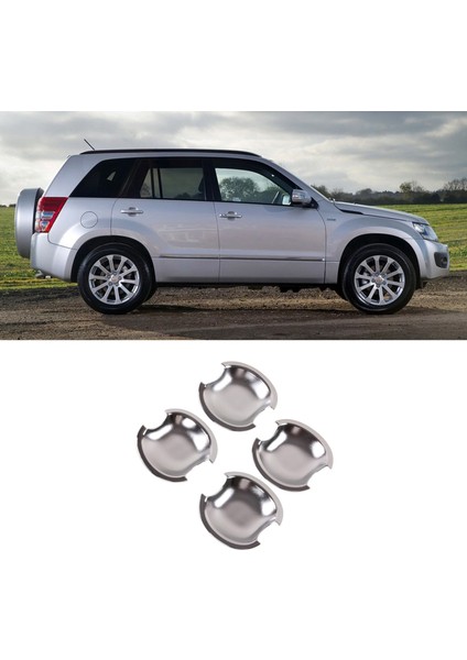 Araba Abs Krom Kapı Kolu Dak Kase Dekorasyon Kapağı Trim Suzuki Grand Vitara 2006-2015 (Yurt Dışından)