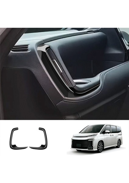 Toyota Voxy Noah 90 Serisi 2022+ Araç Yan Havalandırma Hava Trimi Abs Parlak Siyah Rhd Için Sol ve Sağ Hava Çıkış Dekorasyon Kapağı (Yurt Dışından)
