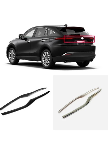 Galvanik Gümüş Arka Bagaj Kapısı Bagaj Kapağı Kapağı Döşeme Bagaj Kapağı Süslemesi Toyota Harrier Venza 2020 2021 2022 Araba Için (Yurt Dışından)