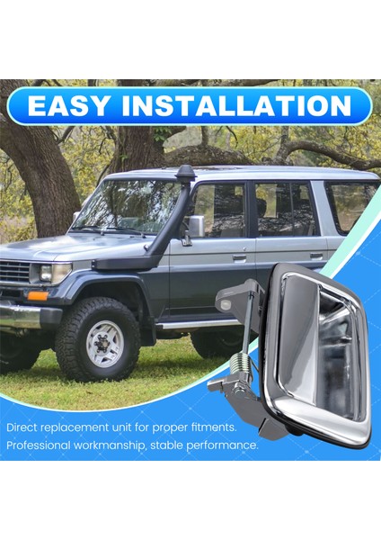 Toyota Land Cruiser 80 LC80 FZJ80 4500 1991-1997 Arka Sol Için Araba Dış Kapı Kolu 69230-60010 (Yurt Dışından)