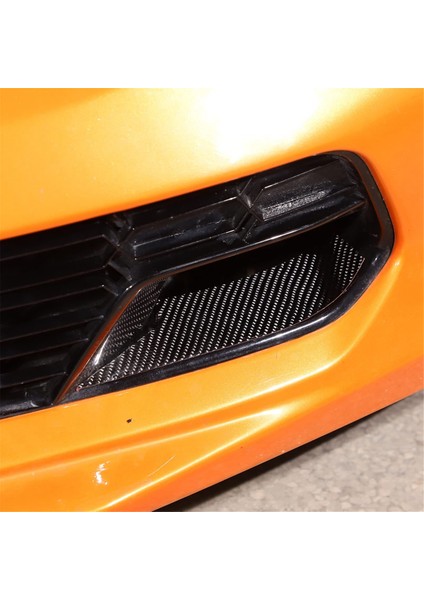 Corvette Için C7 2014-2019 Yumuşak Karbon Fiber Araba Ön Tampon Yan Hava Firar Ayar Kapağı Hava Giriş Ayırıcılar Trim Etiket (Yurt Dışından)