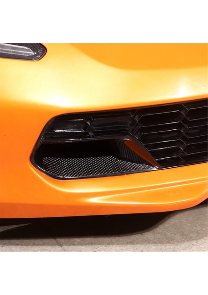 Corvette Için C7 2014-2019 Yumuşak Karbon Fiber Araba Ön Tampon Yan Hava Firar Ayar Kapağı Hava Giriş Ayırıcılar Trim Etiket (Yurt Dışından)