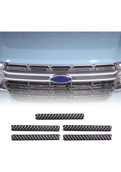 Ön Tampon Izgarası Kapakları Ford Maverick 2022 2023 Için Trim Süslü Çıkartmalar Dış Aksesuarlar - Yumuşak Karbon Fiber (Yurt Dışından)