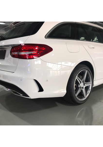 Arka Tampon Spoiler Yan Canard Mercedes Için Benz C Sınıfı Estate S205 C180 C200 Amg Siyah (Yurt Dışından)
