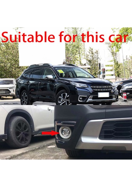 Araba Ön Sis Lambası Lamba Kapağı Trim Çerçeve Çerçeve Styling Suu Outback Bt 2021 2022 Için Karbon Fiber (Yurt Dışından)
