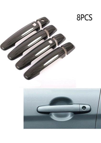 Araba Abs Karbon Fiber Kapı Kolu Kapak Krom Trim Suzuki Swift Vitara Için S-Cross 2012-2018 Araba Styling (Yurt Dışından)
