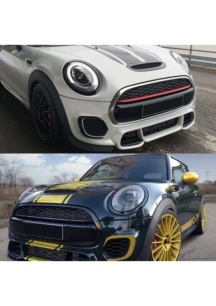 1 Çift Parlak Siyah Far Trim Halkası Dekor 2014-2019 Mını Cooper S F55 F56 F57 (Yurt Dışından)