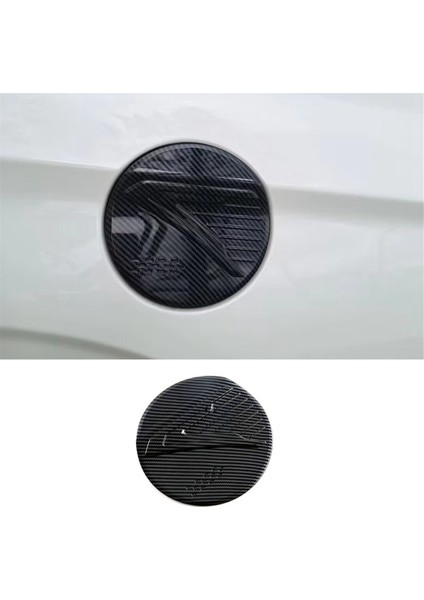 Toyota Yaris Ativ/vios 2023 2024 Araba Yakıt Deposu Kapağı Yağ Kapağı Anti-Scratch Panel Trim Aksesuarları Abs Karbon Fiber (Yurt Dışından)