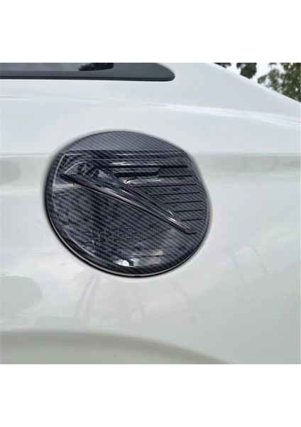 Toyota Yaris Ativ/vios 2023 2024 Araba Yakıt Deposu Kapağı Yağ Kapağı Anti-Scratch Panel Trim Aksesuarları Abs Karbon Fiber (Yurt Dışından)