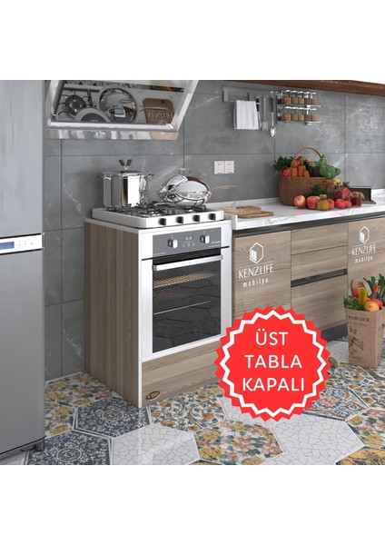 Kenzlife ankastre modülü kabini neon crd fırın ocak dolabı sabit tabla