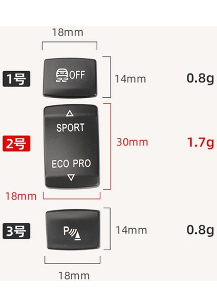 Iç Konsol Sport Eco Pro Anahtar Düğmesi Esp Kaymaz - Bmw F20 F21 F22 F35 Kırmızı Esp Anahtarı Için Radar Sensörü (Yurt Dışından)
