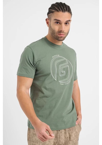 Erkek Yeşil G Logolu T-Shirt