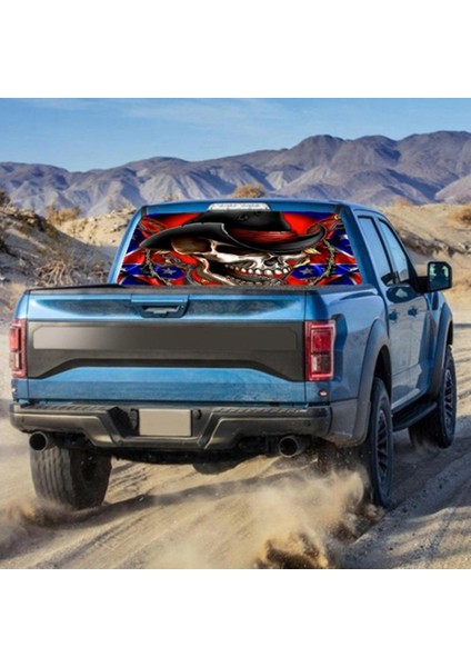 A172 Kamyon Suv Pickup Için 3D Arka Ön Cam Etiketi Güneşlik Dekor Arka Pencere Camı Posteri 165X56 CM/65X22 Inç (Yurt Dışından)