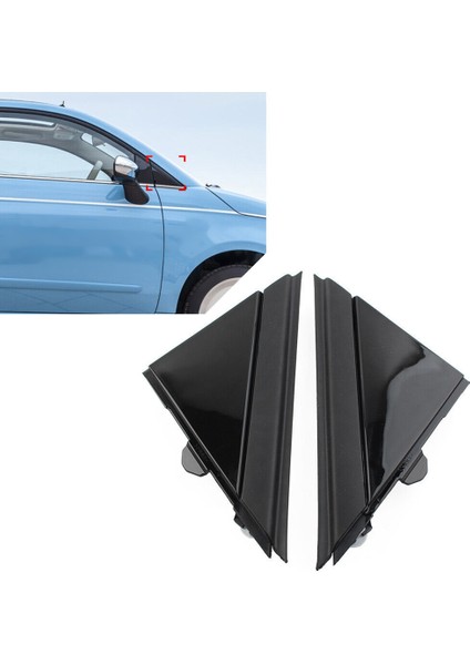 1 Çift Parlak Siyah Dikiz Aynası Üçgen Ayna Dekoratif Levha 1SH17KX7AA 1SH16KX7AA Fiat 500 2012-2019 Için (Yurt Dışından) fiyatları