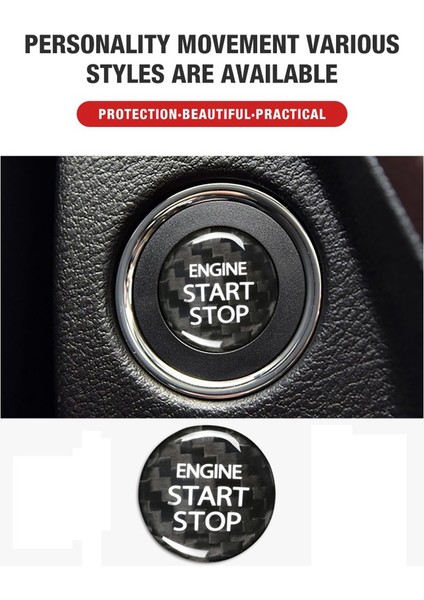 Suzuki Vitra Alivio Kizashi Alto Ignis Araba Motoru Başlat Durdur Düğmesi Kapağı Sticker Trim Aksesuarları Için Gerçek Karbon Fiber (Yurt Dışından) fiyatları