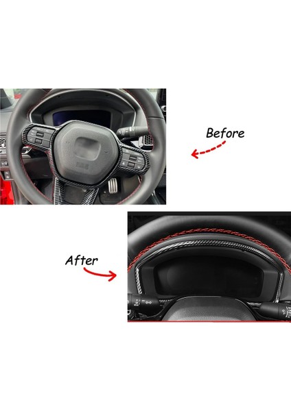 11TH Honda Cıvıc 2022 Için Karbon Fiber Merkezi Kontrol Cihazı Krom Çerçeve Trim Dekoratif Çıkartmalar Aksesuarları (Yurt Dışından)