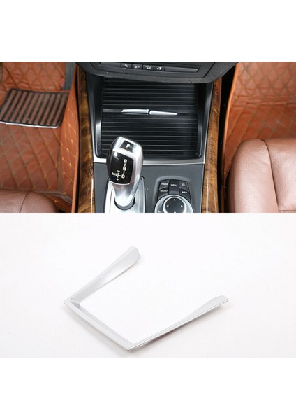 Krom Araba Iç Mekan Su Dağı Tutucu Kapağı Dekorasyon Trimi-Bmw X5 E70 2008-2013 (Yurt Dışından)