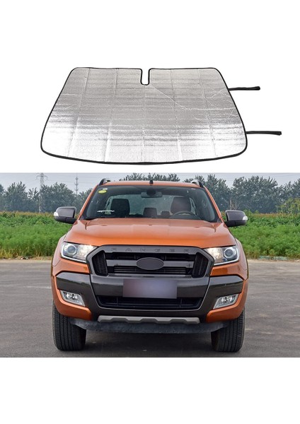 Ford Ranger 2015-2021 Için Ön Cam Güneşliği Alüminyum Folyo Araba Ön Cam Güneşliği Katlanabilir Güneşlik Aksesuarları (Yurt Dışından)