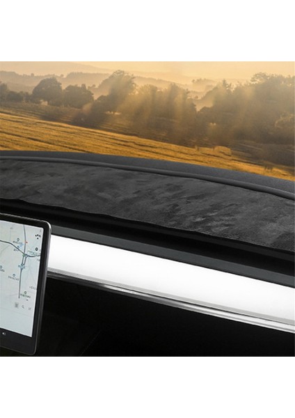 Tesla Model Y 2024 Gösterge Paneli Matı Güneşlik Kaymaz Toz Geçirmez Koruyucu Kapak Aksesuarları Için Araba Gösterge Paneli Pedi (Yurt Dışından)
