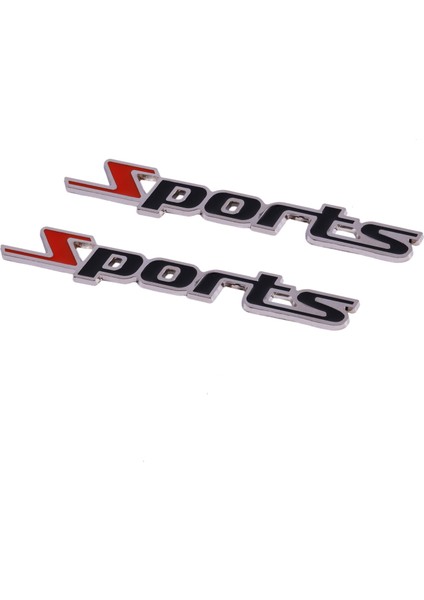 2 Adet Siyah Kırmızı Metal Spor Harfler Araba Rozeti Etiket Amblem Dekor (Yurt Dışından) fırsatları