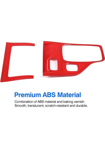 Ford Ranger 2015-2021 Için Araba Merkezi Kontrol Vites Paneli Çerçeve Kapak Trim Iç Aksesuar, Kırmızı (Yurt Dışından) indirimleri
