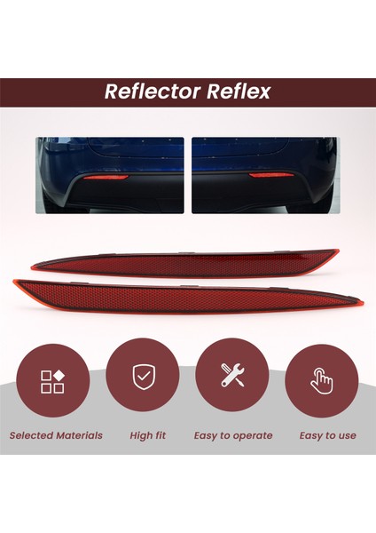 Araba Arka Tampon Sol ve Sağ Reflektör Refleks Arka Lambası Lambası Tesla Model Y 2022-2020 149581700C 149581800C (Yurt Dışından)