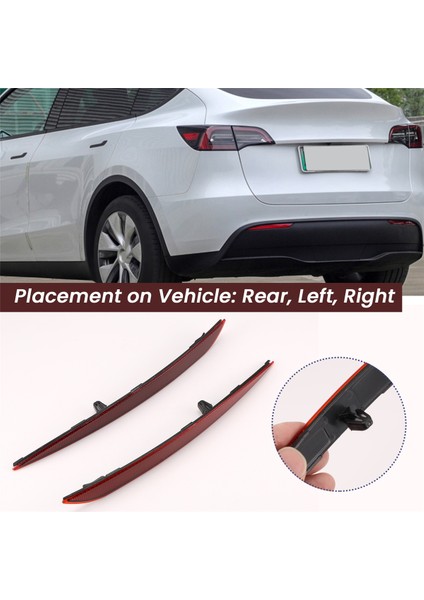 Araba Arka Tampon Sol ve Sağ Reflektör Refleks Arka Lambası Lambası Tesla Model Y 2022-2020 149581700C 149581800C (Yurt Dışından)