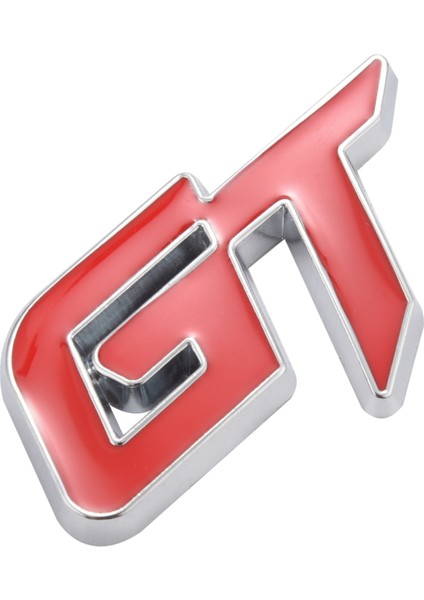 3D Gt Logo Araba Etiket Moda Araba Dekor Etiket Ford Mustang Odak 2 3 Fiesta Ranger Mondeo Mk2 Kırmızı + Gümüş (Yurt Dışından)
