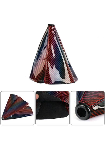 Renkli Karbon Fiber Vites Körüğü Dikiş Kapağı Vites Kapağı Vites Topuzu mt At (Yurt Dışından) fiyatları