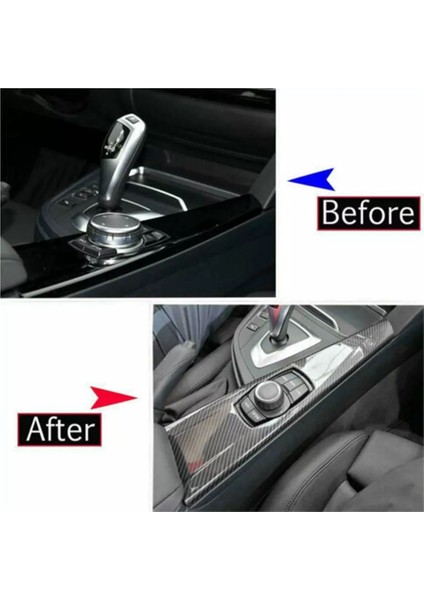 Bmw 3 Serisi F30 F34 4 Serisi F33 F36 2013-2017 Karbon Fiber Rengi Için Araba Iç Multimedya Paneli Kapağı Döşemesi (Yurt Dışından)