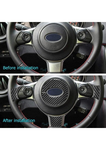Karbon Fiber Direksiyon Paneli Dekoratif Sticker Kapak Trim Suu Brz Toyota 86 2016-2020 Araba Aksesuarları, 4 Adet (Yurt Dışından)