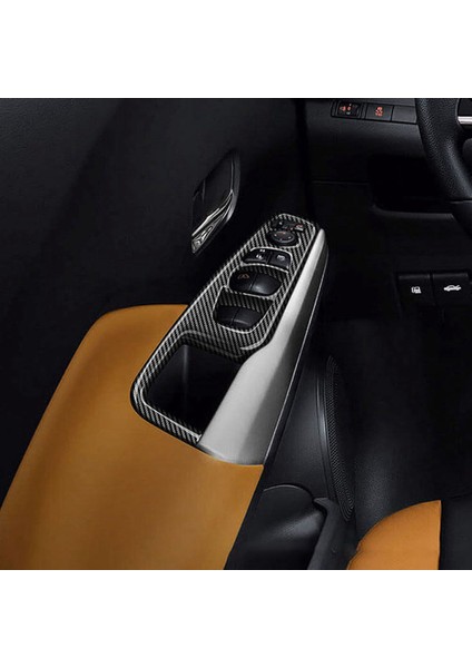 Lhd Araba Karbon Fiber Pencere Camı Kaldırma Düğmesi Anahtarı Kapağı Trim Kapı Kol Dayama Paneli Nissan Kısks E-Power 2021-2023 (Yurt Dışından)