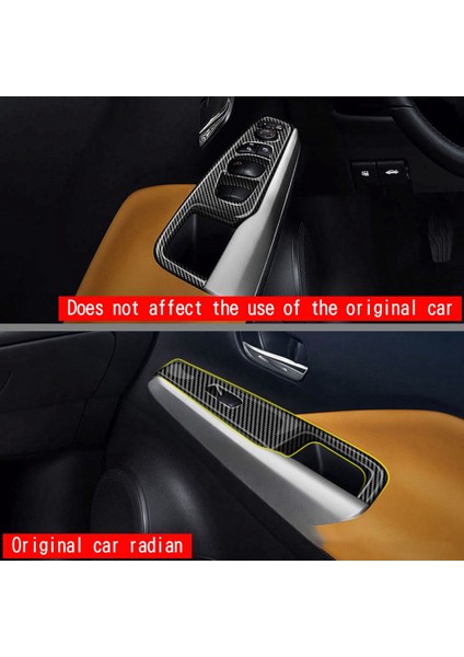 Lhd Araba Karbon Fiber Pencere Camı Kaldırma Düğmesi Anahtarı Kapağı Trim Kapı Kol Dayama Paneli Nissan Kısks E-Power 2021-2023 (Yurt Dışından)