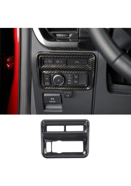 Ford F150 F-150 2021 2022 Araba Far Anahtarı Kontrol Paneli Kapağı Trim Çerçeve Dekor Sticker Aksesuarları, Karbon Fiber (Yurt Dışından)