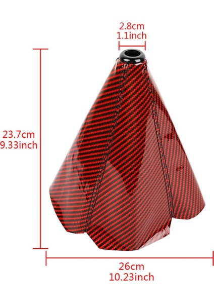 Karbon Fiber Kırmızı Vites Botu Dikiş Kapağı Vites Kapağı Vites Topuzu mt At (Yurt Dışından)