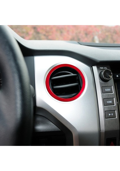 A/c Havalandırma Halkası Dekorasyon Kapakları 2014-2021 Toyota Tundra A/c Çıkış Havalandırma Aksesuarları Kırmızı (Yurt Dışından)