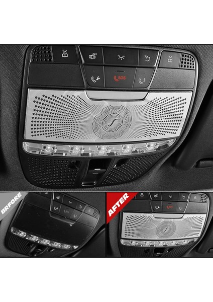 Araba Okuma Abajur Tavan Lambası Çerçevesi Dekoratif Aksesuarlar Mercedes-Benz C-Class W213 W205 X253 (Yurt Dışından)